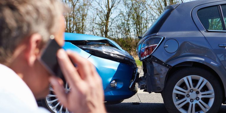 wrecked car representing car insurance