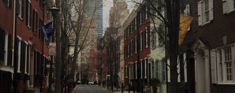 Rowhouse street in Philadelphia.