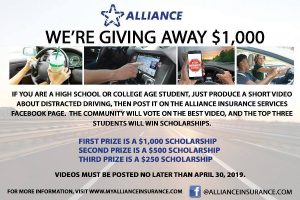 Picture with details of a car and words about scholarship.