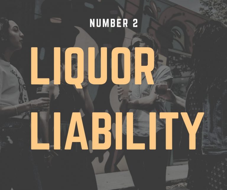 Sign that reads "Liquor Liability."