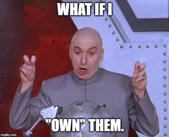 Meme of Dr. Evil talking about dealer insurance.