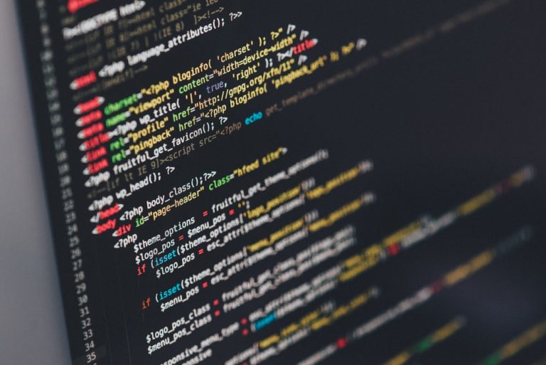 Computer showing code.