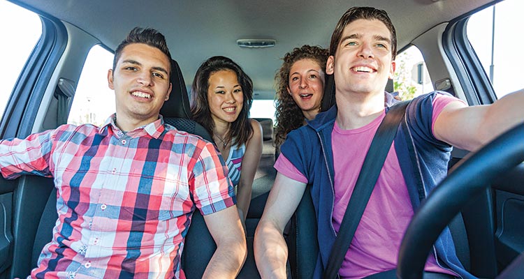 Teen driver with unbelted teen passenger