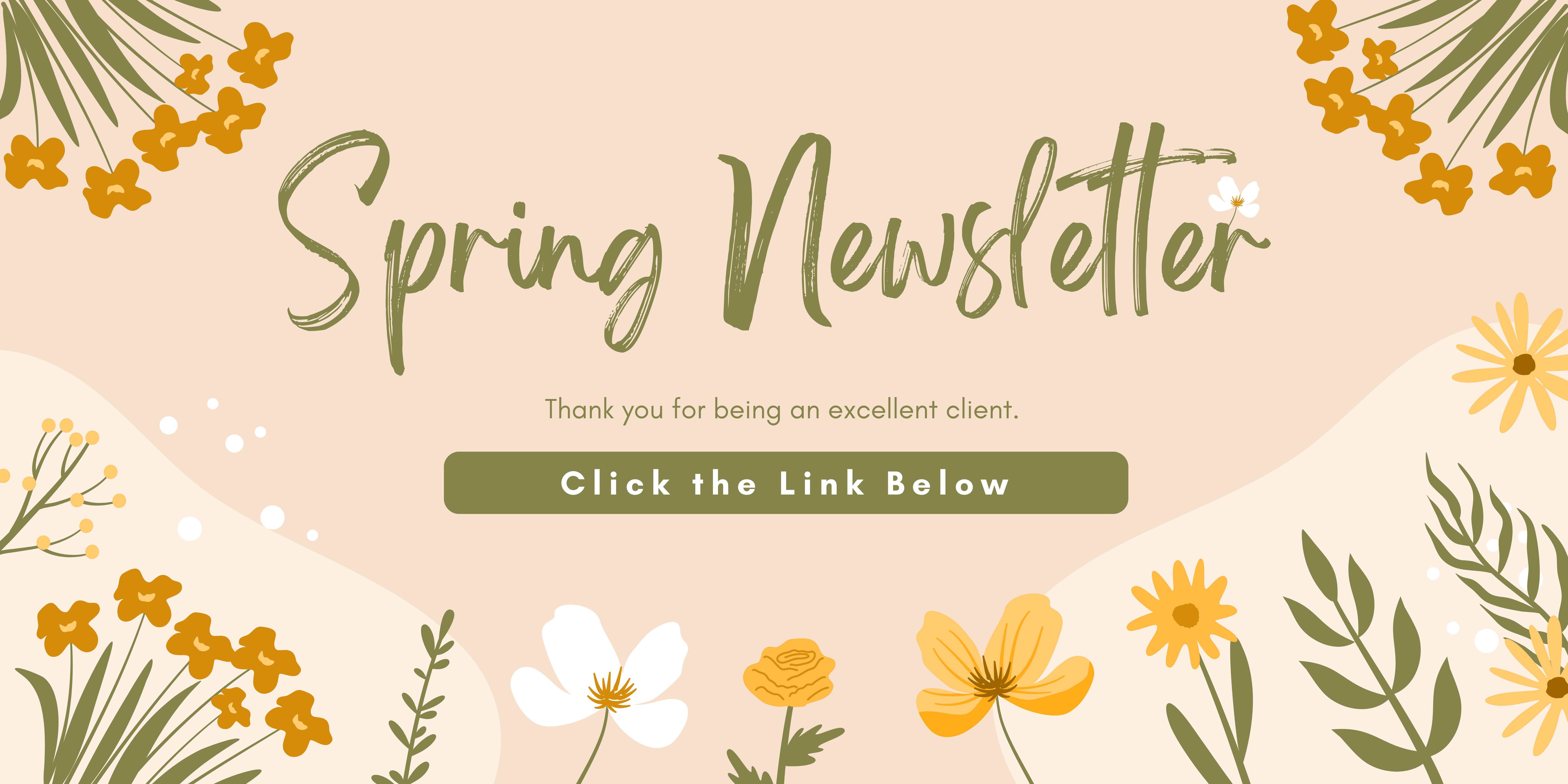Yellow and Green Modern Welcome Spring Banner